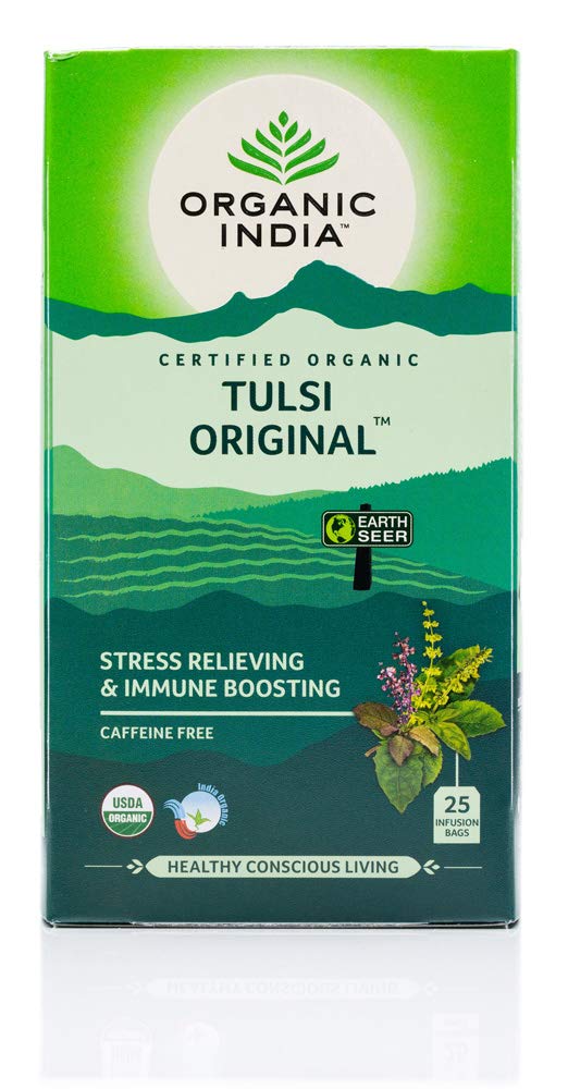 Organic India Tulsi Original Tea, 25 Infusion Tea Bags (1 Bag x 1.74g Each) - Fast Shipping to USA & Canada