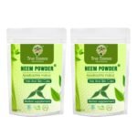 Heera Ayurvedic Research Foundation Natural Neem Powder 400Gm (Pack of 2)|Azadirachta Indica for Hair and Skin Care - Fast Shipping to USA