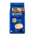 Tata Coffee Grand Classic Instant Coffee, 200g Pouch, Strong Taste & Rich Aroma, Flavour Locked Decoction Crystals, Flavoured Instant Coffee-Chicory Mix - Fast Shipping to USA & Canada