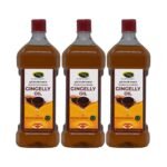 Thanjai Natural Premium Gingelly Oil | 100% Pure & Cold Pressed | Wood Pressed Sesame Oil | For Cooking & Skin Care | No Chemicals, No Additives | 3L - Fast Shipping to USA & Canada