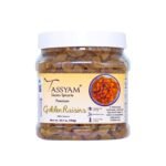 Tassyam Golden Raisins Healthy Juicy Hand-Sorted Jumbo Indian Kishmish Jar, 700g - Fast Shipping to USA & Canada
