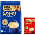 Tata Coffee Grand Classic Instant Coffee| With Flavour Locked Decoction Crystals | 100g Pouch & Tata Coffee Grand Premium Instant Coffee| 50G Pouch, Bag, Powder - Fast Shipping to USA & Canada
