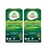ORGANIC INDIA Tulsi Green Tea Classic, 25 Infusion Bags (Pack Of 2) - 3 Gm - Fast Shipping to USA & Canada