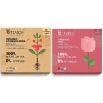 Teabox Organic Ashwagandha Green Tea 50 Teabags & Teabox Organic Rose Green Tea 25 Teabags - Fast Shipping to USA & Canada
