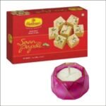 Haldiram's Soan Papdi-1 kg with Small Diya + Free Diwali Greeting - Fast Shipping to USA & Canada