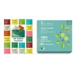 Teabox Green Tea Sampler Bags 100pcs (10pcs X 10 flavors) & Teabox Detox Kahwa Green Tea 25 Teabags - Fast Shipping to USA & Canada