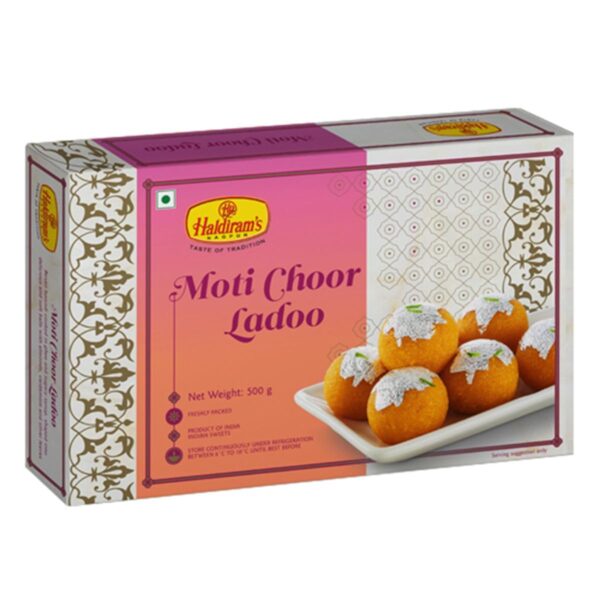 Haldiram's Nagpur Motichoor Ladoo, 500 Gm - Fast Shipping to USA & Canada