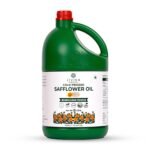 Jivika Wood Pressed Safflower Oil 5 litre | Kolhu/Chekku | Extracted on Wooden Churner | Natural | Chemical-Free | Cold Pressed Safflower Oil for Cooking - Fast Shipping to USA & Canada