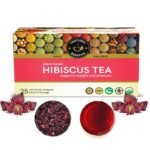 TEACURRY Hibiscus Flower Tea - 25 Tea Bags | Helps with Heart Health, boosts liver health | Hibiscus Tea For Skin | Hibiscus Tea Petals - Fast Shipping to USA & Canada