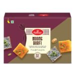 Haldiram's Moong Burfi 400g | Fresh Indian Traditional Mithai | Burfi Sweets | Indian Mithai | Fresh Products | Chana Barfi | Festive Sweet Gift Box | Finest Pistachios | Moong Dal Barfi - Fast Shipping to USA & Canada