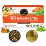 TEACURRY Pcos Tea (1 Month Pack, 30 Tea Bags) - Helps With Hormone, Period And Weight - Pcos Pcod Tea - She Balance Ginger Tea, 60 Gms - Fast Shipping to USA & Canada