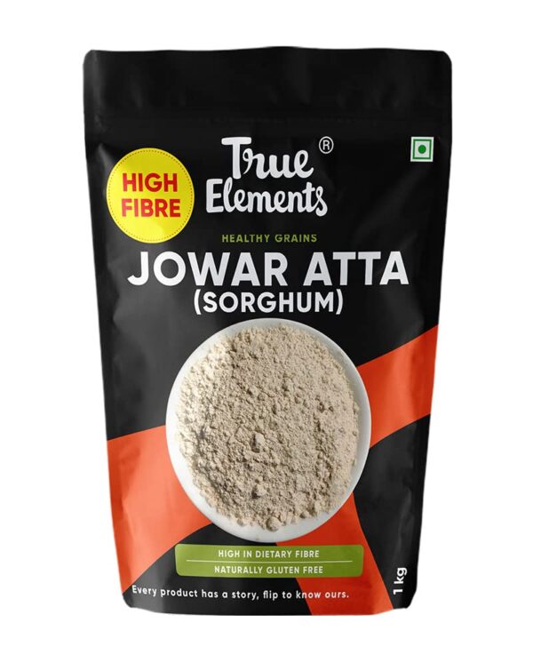 True Elements Jowar Atta 1kg - Jowar Flour, Millet Flour | 100% Natural & Gluten Free | Sorghum Flour - Fast Shipping to USA & Canada