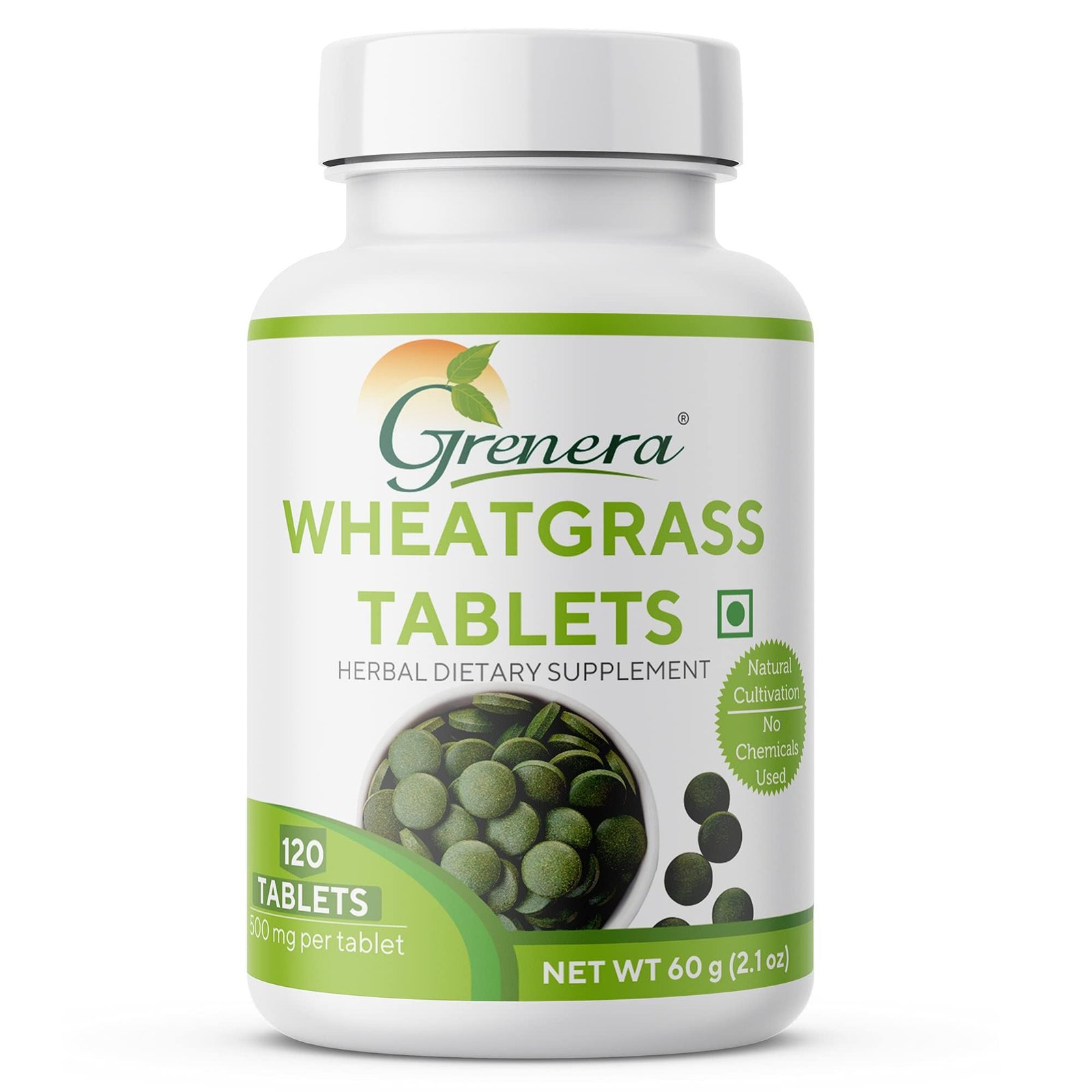 Version 1.0.0 Grenera Wheatgrass Tablets, 2000 mg per Serving, Natural Supplement, 120 Tablets - Fast Shipping to USA & Canada - Image 1