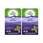 Organic India Tulsi Mulethi Tea, 25 Infusion Bags (Pack of 2) - Fast Shipping to USA & Canada