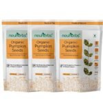 Neuherbs Raw Pumpkin Seeds for Eating, Rich in Protein and Fiber Superfood - 500 G Pack of 3 - Fast Shipping to USA & Canada