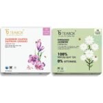 Teabox Fresh Kashmiri Kahwa Saffron (Kesar) Green Tea Bags 25 Pieces & Teabox Organic Jasmine Green Tea 25 Teabags | Sourced From Madurai | For Calm Mind and Relaxation - Fast Shipping to USA & Canada