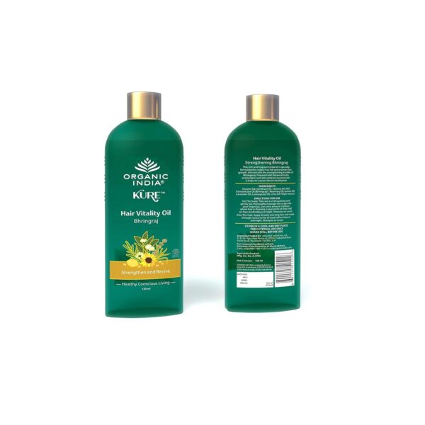 Organic India Hair Vitality Oil Bhringaraj, 120 ml - Fast Shipping to USA & Canada