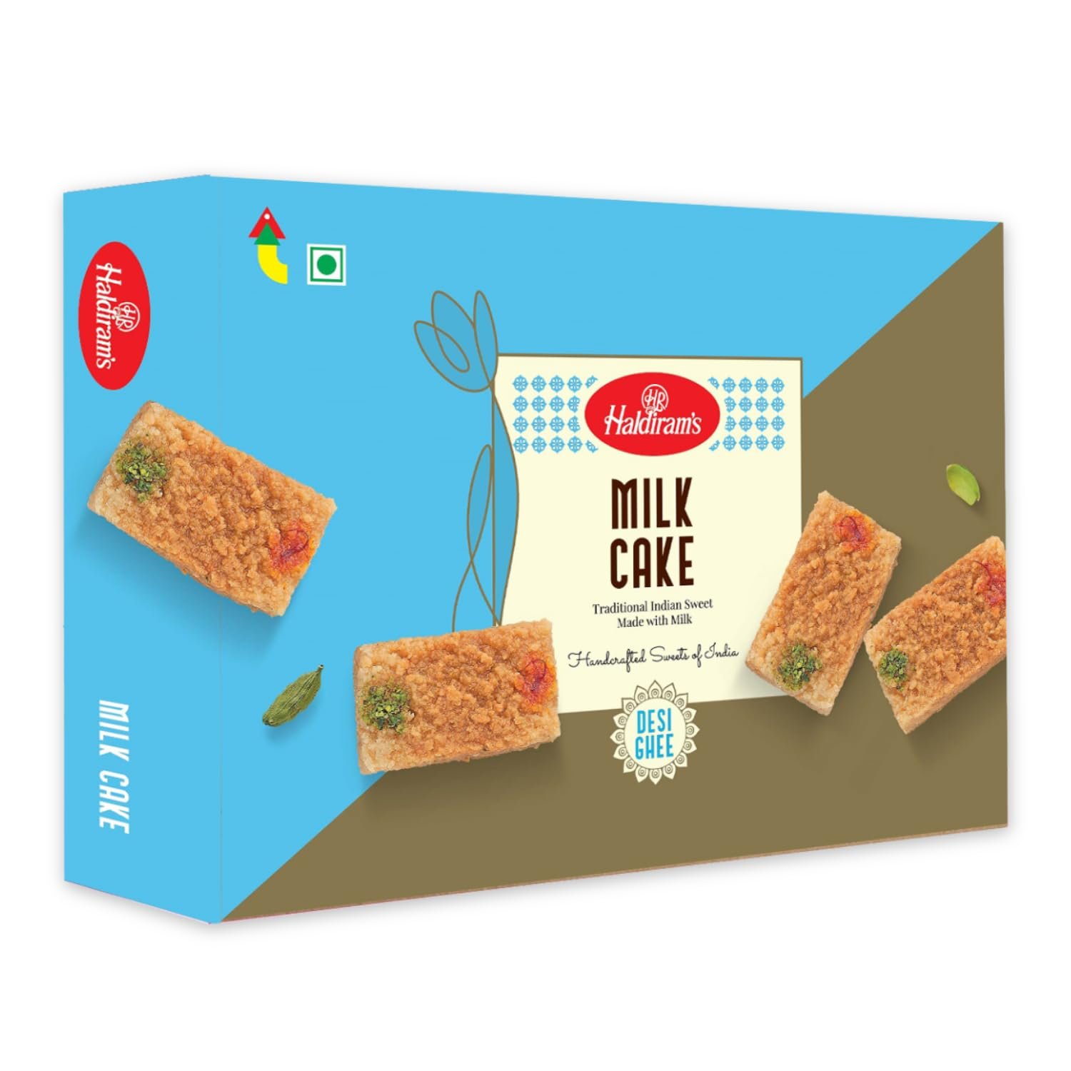 Version 1.0.0 Haldiram's Milk Cake 400 g | Rich And Creamy | Premium Handcrafted Traditional Sweets | Great Sweets Gift Pack | Indian Mithai | Milk Cake Sweets | Fresh Doodh Sweet | Festival Indian Sweets Box - Fast Shipping to USA & Canada - Image 1