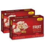 Haldiram's Nagpur Fruit Biscuits (Pack of 2-250 gm Each) - Fast Shipping to USA & Canada