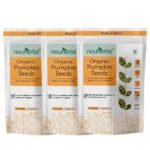 Neuherbs Raw Pumpkin Seeds for Eating, Rich in Protein and Fiber Superfood - 200 G Pack of 3 - Fast Shipping to USA & Canada