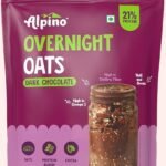 ALPINO High Protein Super Overnight Oats Dark Chocolate 1KG - 21g Protein, Added Nuts & Seeds, Instant Rolled Oats - As Seen on Shark Tank India - Fast Shipping to USA & Canada