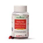 Neuherbs Deep-Sea Heart Omega 3 Antarctic Krill Oil 1000mg - 30 Softgels for Men and Women | With 2x Astaxanthin, Added Vitamin E & D3 to Reduce Triglyceride & Cholesterol Levels | Lemon Flavour