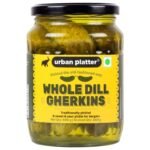 Urban Platter Whole Dill Gherkins, 680g [ Sweet & Crunchy. Great for Adding Tang & Flavour to Sauces & Dips. ] - Fast Shipping to USA & Canada