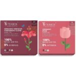 Teabox Organic Hibiscus Cinnamon Clove Green Tea Bags 50 pcs & Teabox Organic Rose Green Tea 25 Teabags - Fast Shipping to USA & Canada