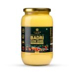 JIVIKA Premium A2 Badri Cow Ghee 1Litre | Vedic Bilona Ghee from Uttarakhand | Hand Churned from Whole Curds | A2 Milk from Grass Fed Badri Cow | Pure and Authentic | Glass Bottle - Fast Shipping to USA & Canada