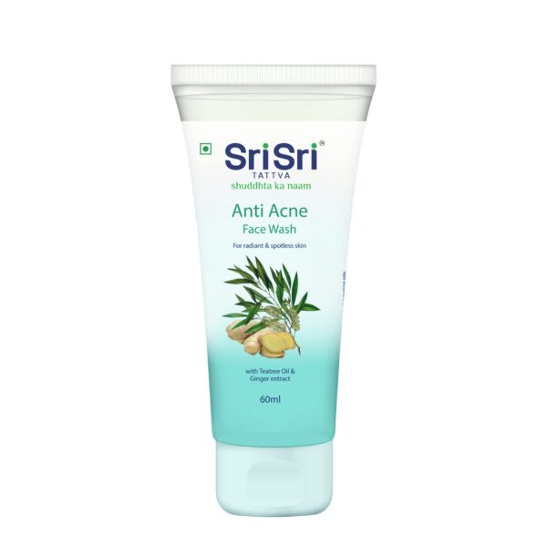 Sri Sri Tattva Anti Acne Face Wash (60ml, Pack of 4) - Controls oil, prevents acne, purifies skin