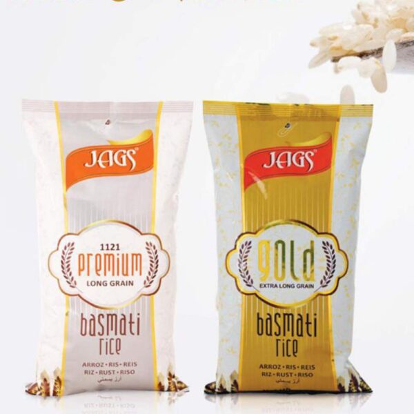 JAGS Gold Basmati & Premium Long Grain Rice Combo (1 KG) - Fast Shipping to USA & Canada