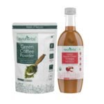 Neuherbs Green coffee bean powder-200g and Organic apple cider vinegar combo- 500 ML for weight management, good digestion, healthy skin and body detoxification - Fast Shipping to USA