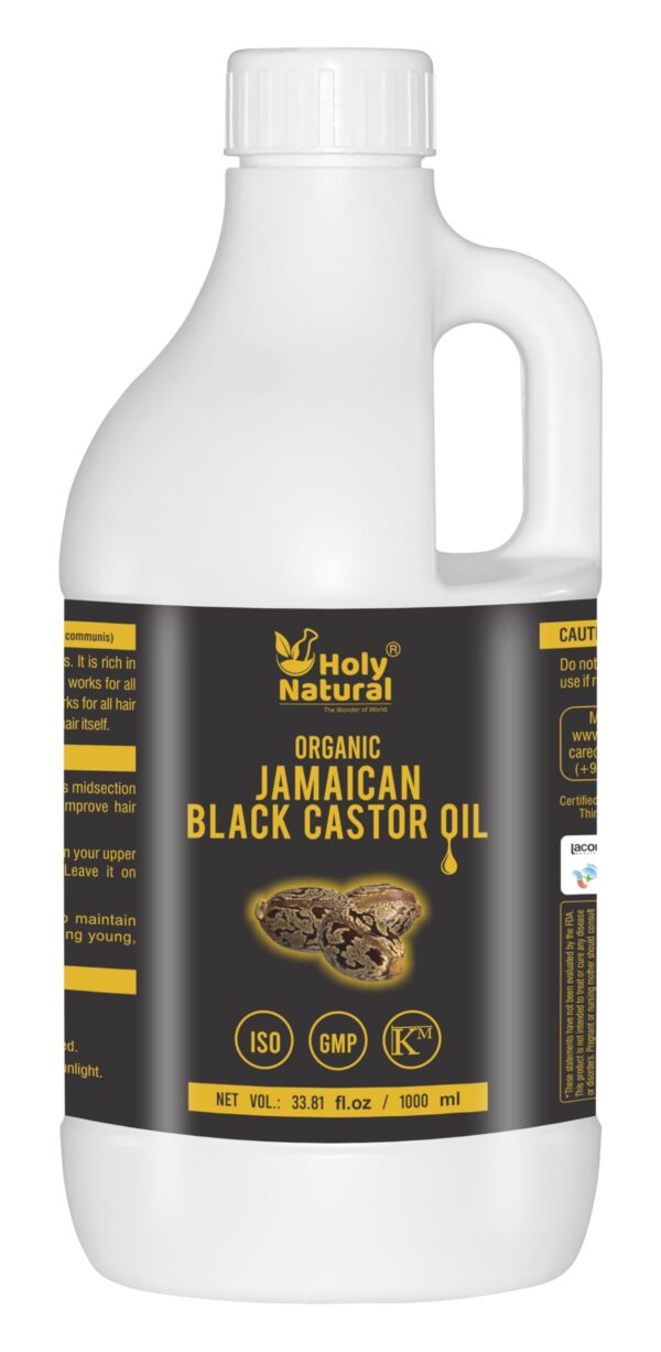 Holy Natural - The Wonder of World Holy Natural Organic Jamaican Black Castor Oil For Hair, Eyelash, Eyebrow And Skin | 1 Liter - Fast Shipping to USA & Canada