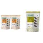 Neuherbs Organic Raw & Unroasted Pumpkin Seeds- 200 G (Pack of 2) & Neuherbs Raw Unroasted Chia Seeds- 200 Gram - Fast Shipping to USA & Canada