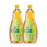 Organic Tattva, Organic Mustard/Sarso Unrefined Cooking Oil - 1 Litre (Pack of 2) - Fast Shipping to USA & Canada