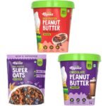 ALPINO High Protein Dark Chocolate Peanut Butter Smooth 1kg & ALPINO High Protein Super Rolled Oats Chocolate 1kg & ALPINO Chocolate Peanut Butter Smooth 1kg - Fast Shipping to USA
