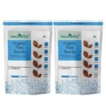 Neuherbs Raw Unroasted Flax Seeds with Fiber for Weight Management Combo Pack of 2-250G Each - Fast Shipping to USA