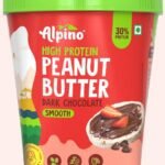 ALPINO High Protein Dark Chocolate Peanut Butter Smooth 500g - Roasted Peanuts, Dark Chocolate, Whey Protein & Pea Protein ? 30g Protein, Gluten Free - High Protein Peanut Butter Creamy - Fast Shipping to USA