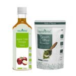 Neuherbs Green coffee bean powder-200g and Apple cider vinegar Filter-350 ml for Weight Management, Better Digestion & Boosted Immunity - Fast Shipping to USA