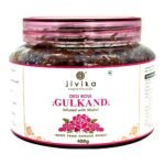 JIVIKA NATURALS? Desi Rose Gulkand | Damask Roses | Layered with Mishri | Naturally Matured in Sunlight | 400g - Fast Shipping to USA & Canada