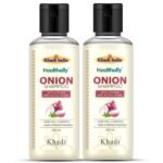 Healthally Khadi Herbal Onion Shampoo - 400 ML | Dandruff,Hair Breakage,Hair Fall Control Shampoo For Men Woman Hair Nourishment | Paraben/Sulphate Free - Fast Shipping to USA & Canada