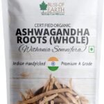 Bliss of Earth 200GM Certified Organic Ashwagandha Roots Whole Withania Somnifera Premium Grade Help Boost Immunity Stress Relief - Fast Shipping to USA