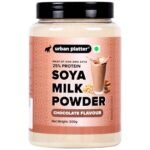 Urban Platter SOYA Milk Powder-Chocolate Flavour, 500g [Plant-Based / Milk Alternative, Non-GMO & 25% Protein] - Fast Shipping to USA & Canada