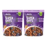 ALPINO High Protein Super Rolled Oats Chocolate 2kg (1kg Pack of 2) - Rolled Oats, Natural Peanut Butter & Cocoa Powder ? Protein, No Added Sugar & Salt, Gluten Free ? As Seen on Shark Tank India - Fast Shipping to USA