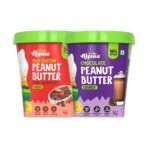 ALPINO High Protein Chocolate Peanut Butter Crisp And Chocolate Peanut Butter Crunch Roasted Peanuts, Chocolate Paste, Plant Protein Brown Sugar & Sea Salt - 30g Protein, Gluten Free ? Plant Based - 1kg,( Pack of 2) - Fast Shipping to USA