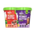 ALPINO High Protein Chocolate Peanut Butter Crisp And Chocolate Peanut Butter Crunch Roasted Peanuts, Chocolate Paste, Plant Protein Brown Sugar & Sea Salt - 30g Protein, Gluten Free ? Plant Based - 1kg,( Pack of 2) - Fast Shipping to USA