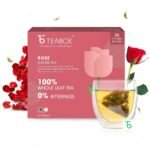 Teabox Rose Green Tea Bags 25 Pieces | For Glowing Skin | Made with 100% Whole Leaf & Natural Rose Petals - Fast Shipping to USA & Canada