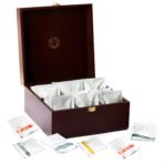 Tea Treasure Wooden Tea Chest - 60 Pyramid Tea Bags - Fast Shipping to USA & Canada