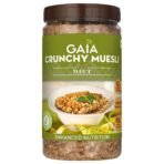GAIA Crunchy Diet Muesli - Low-Calorie, Protein Rich, High-Fiber Muesli Cereal Serves As A Healthy And Nutritious Breakfast Option With Zero Added Sugar. 1Kg Jar Pack - No Added Flavor - Fast Shipping to USA & Canada