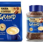 Tata Coffee Grand Classic Instant Coffee| With Flavour Locked Decoction Crystals | 95g Jar & Tata Coffee Grand Classic Instant Coffee| With Flavour Locked Decoction Crystals | 100g Pouch - Fast Shipping to USA & Canada